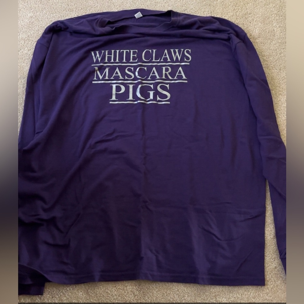 Purple Long Sleeve Graphic Shirt